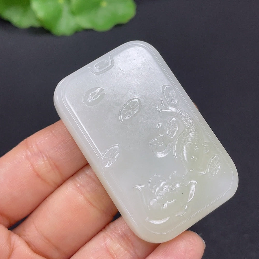 Hetian Jade Pendant Guanyin Total Weight About 39g
