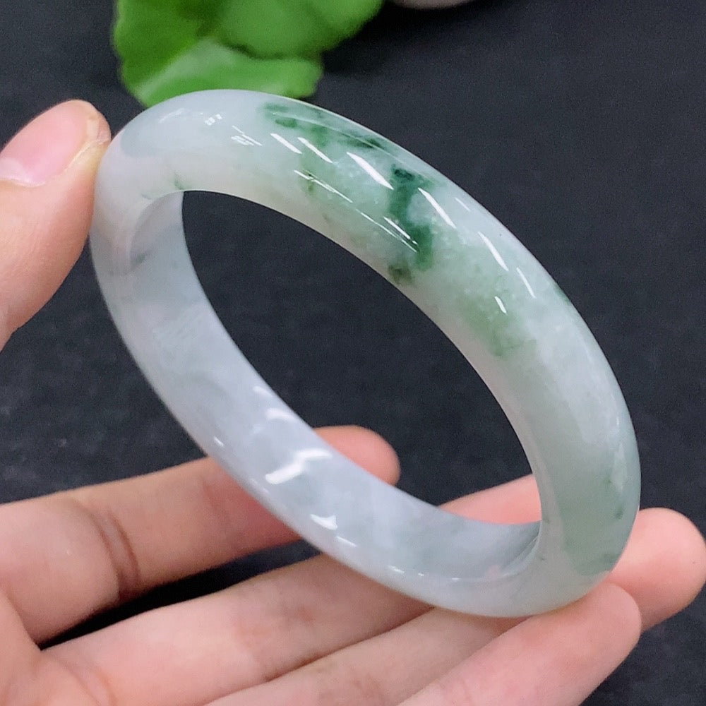 Jadeite Regular Bangle Size 56.5 Total Weight Approx. 51.88g