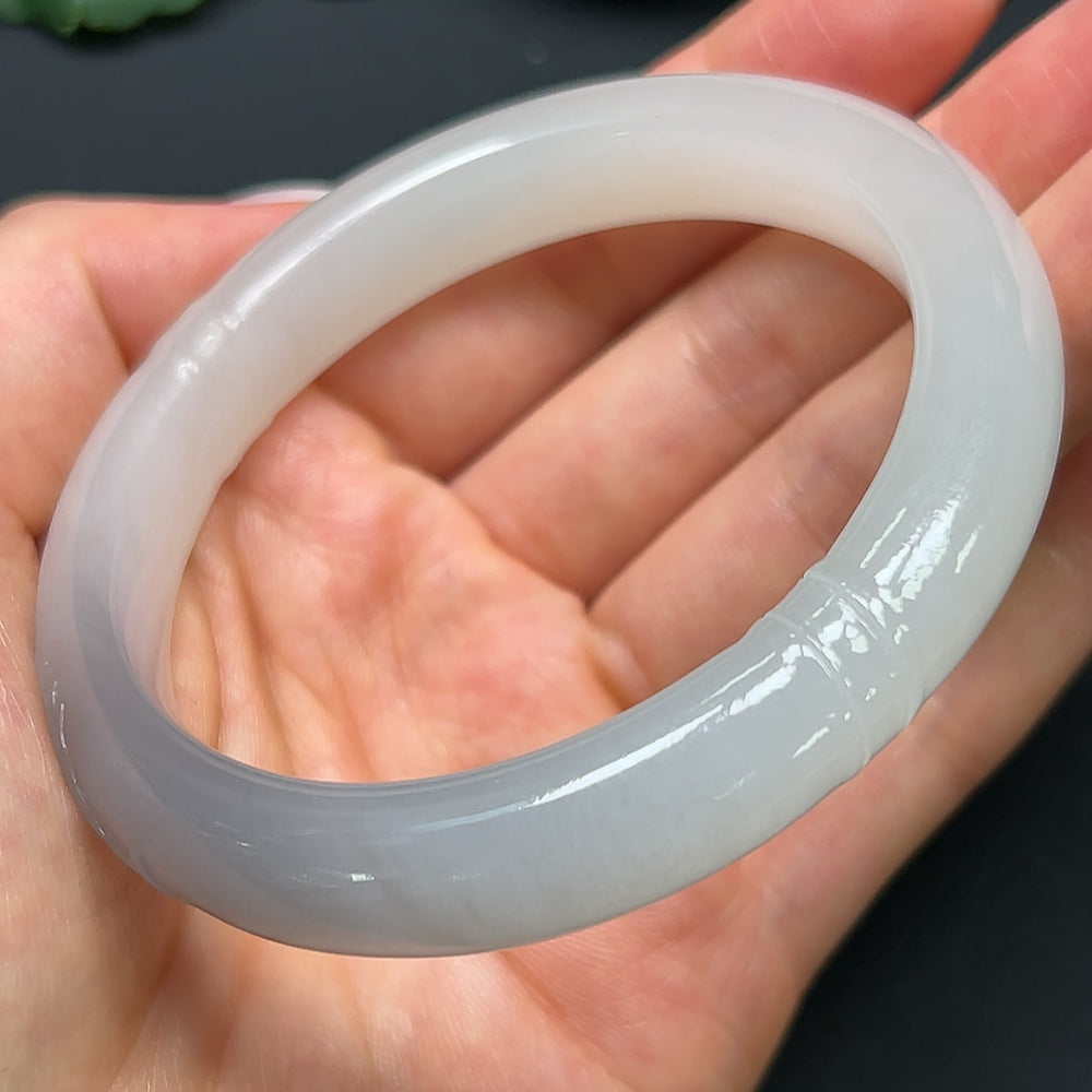 Hetian Jade Round Bracelet Size 57.1mm Total Weight Approx. 51.78g