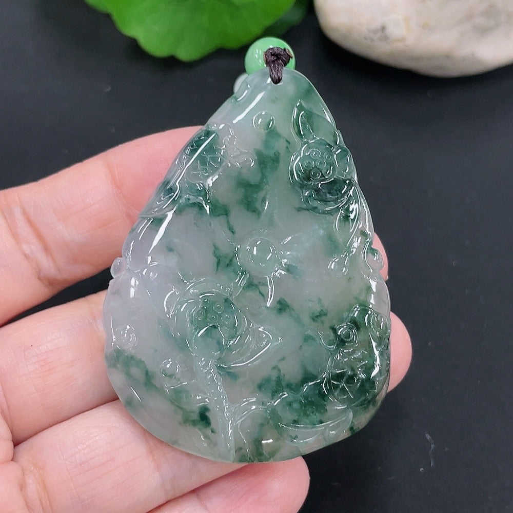 Jadeite Auspicious Yearly Abundance Pendant