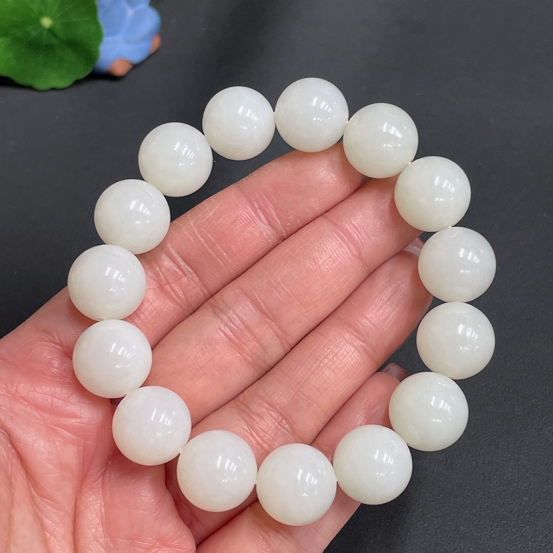Hetian Jade Bracelet, Approx. 13.8mm, Total Weight Approx. 64g
