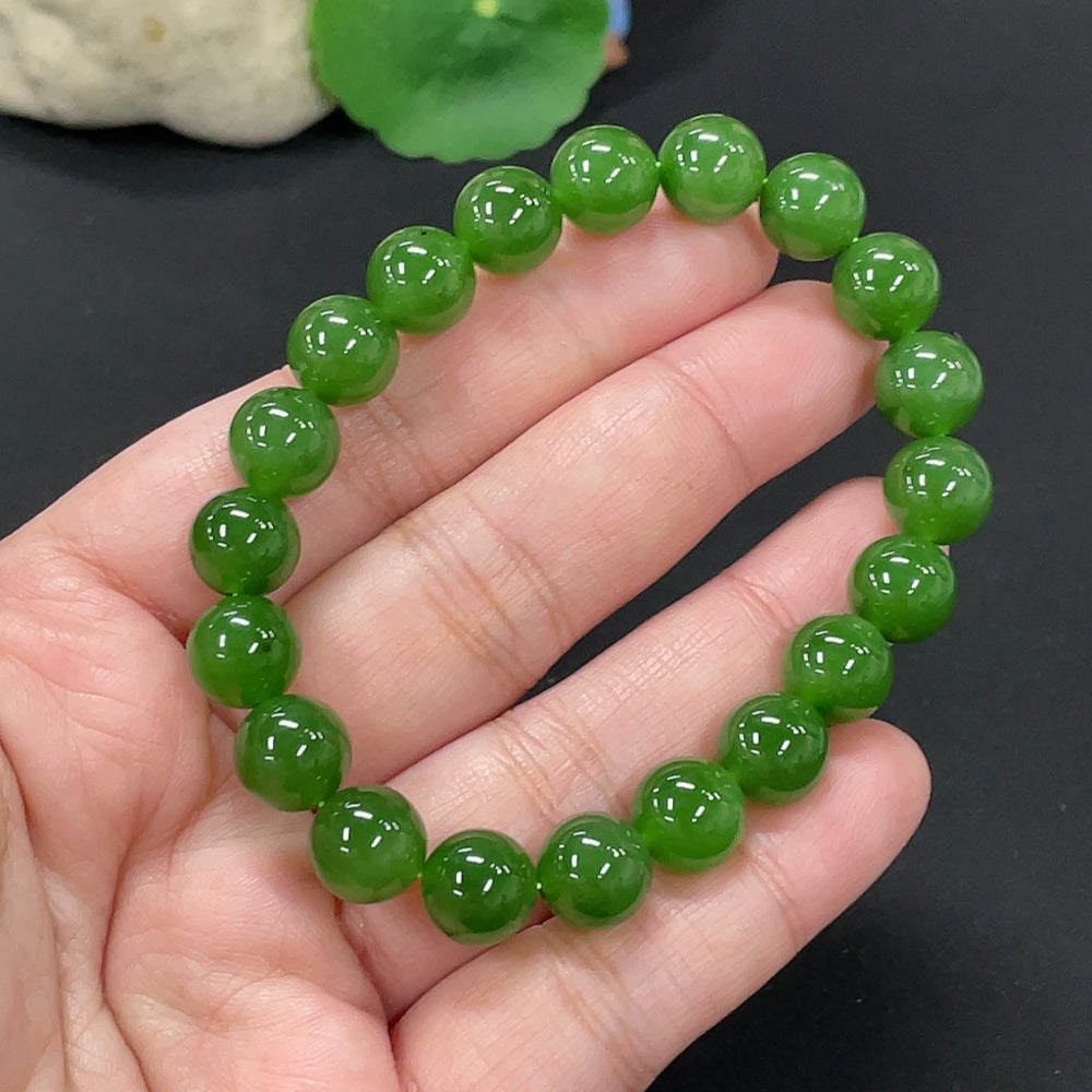 Hetian Jade Bracelet, approx. 9.5mm, total weight approx. 28.6g