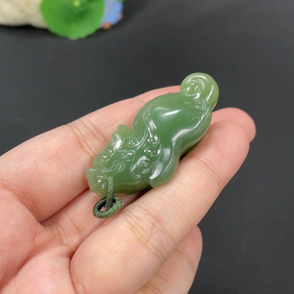 Hetian Jade Pendant Auspicious Beast . | Huiliu Certified