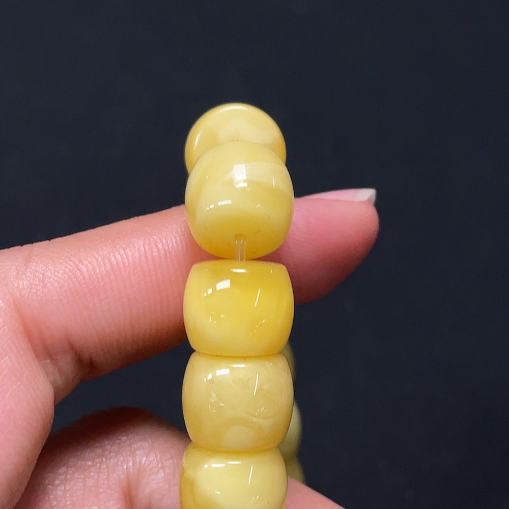 Amber Beeswax Beads Total Weight Approx.15.21g Size Approx.11.0mm