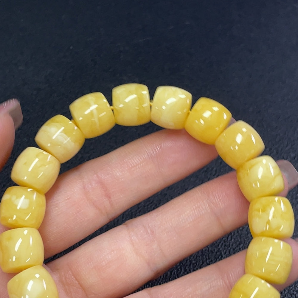 Amber Beeswax Bracelet Total Weight Approx. 18.88g Size 11.6mm