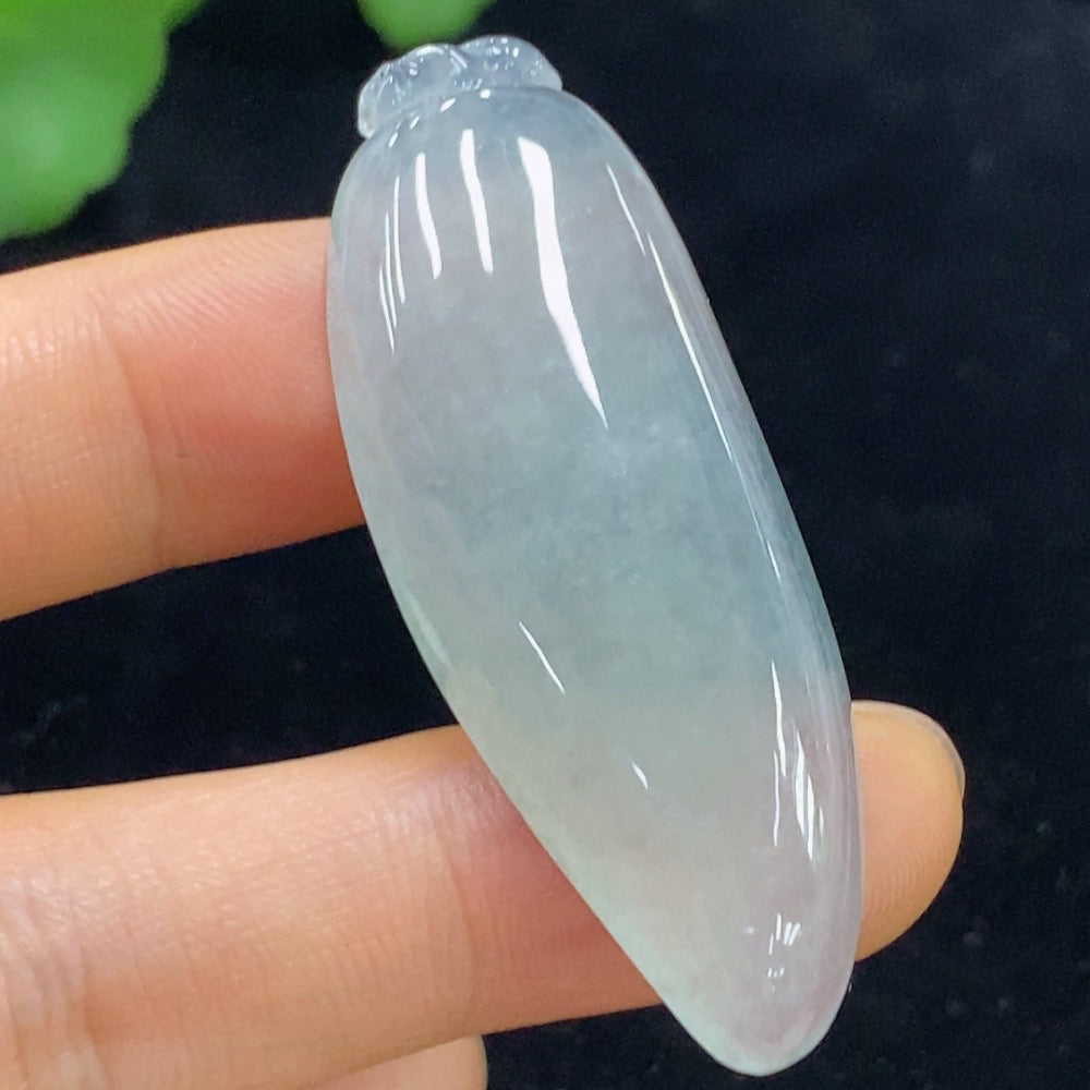 Jadeite Blessing Melon Pendant . | Huiliu Certified