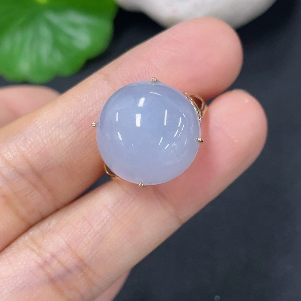 Jadeite and Diamond Ring in, . | Huiliu Certified