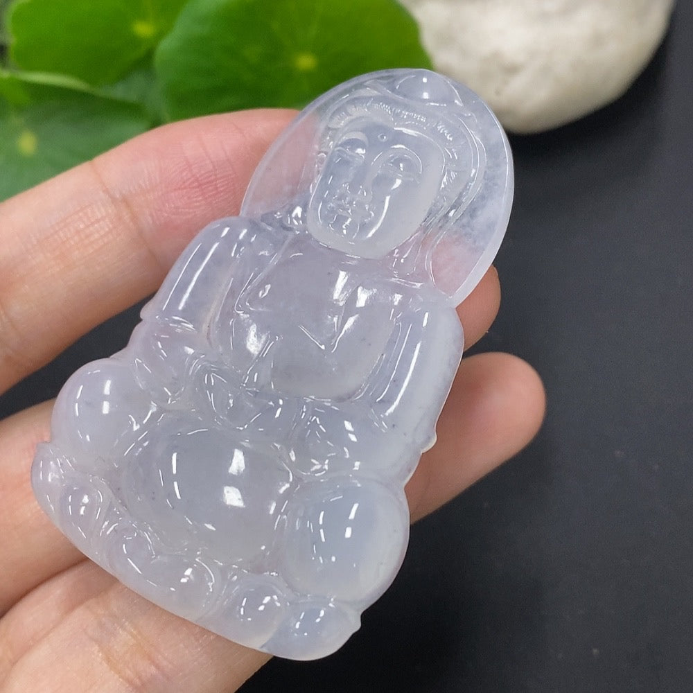 Jadeite Guanyin Pendant Total Weight About 22g