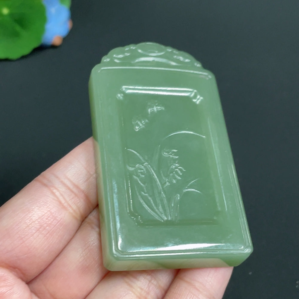 Hetian Jade Pendant Guanyin Total Weight Approx. 75.7g