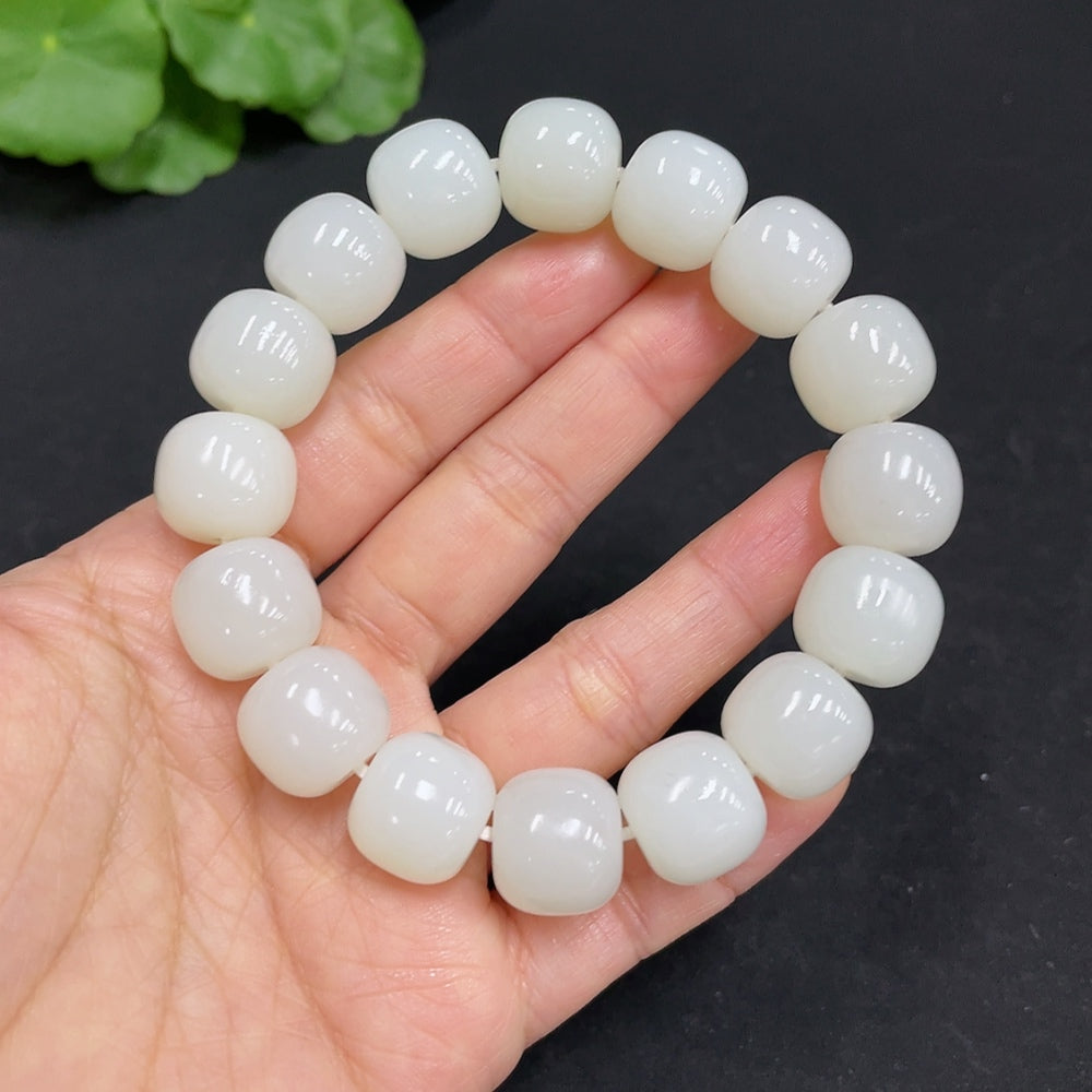 Hetian Jade Bracelet, . 13.8mm, . | Huiliu Certified