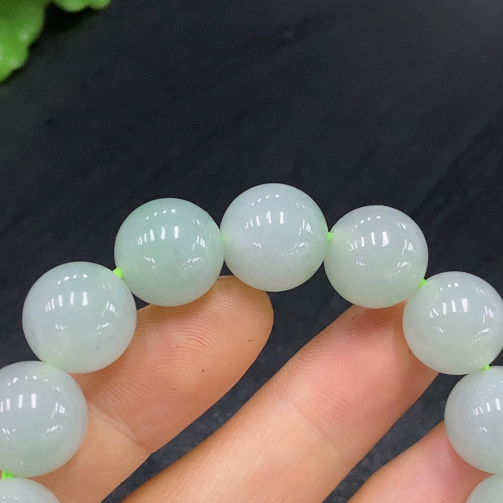 JadeiteBead Bracelet Approx. 12.5mm Total Weight 54.205g