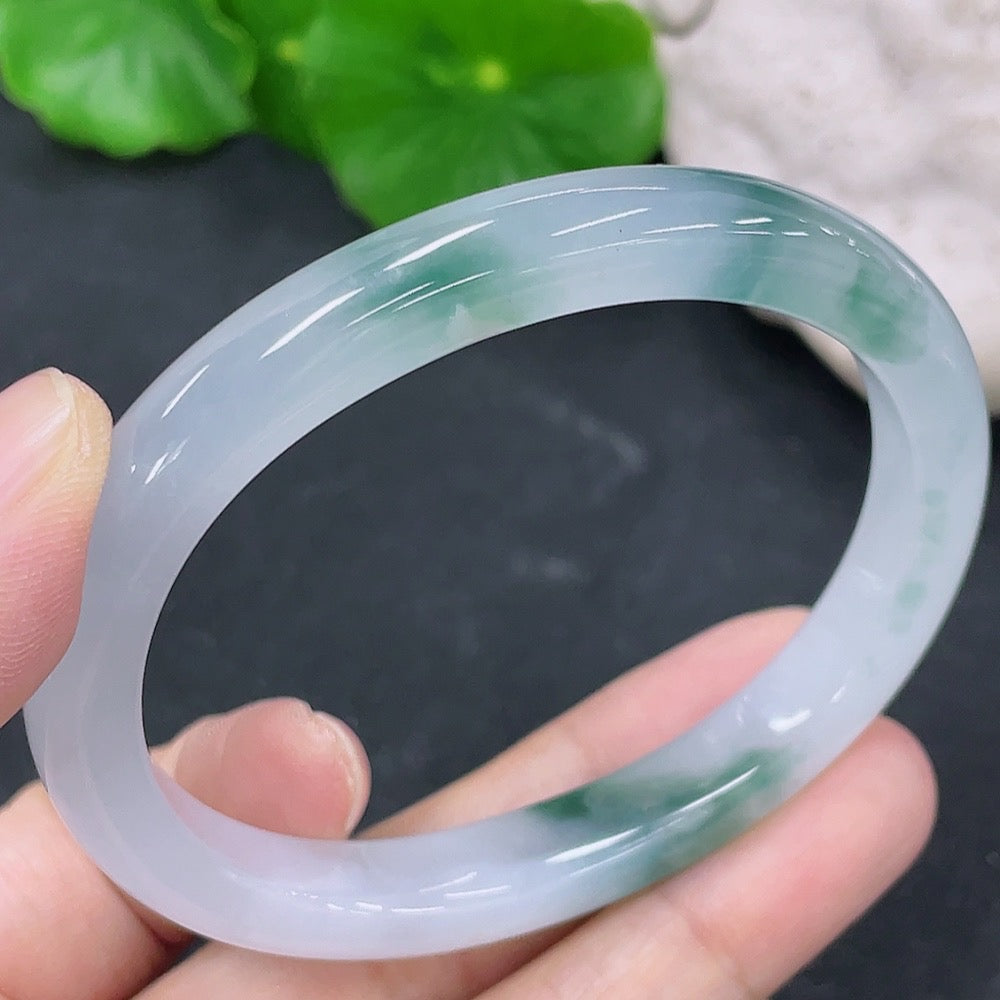 Jadeite Concubine Bracelet Containing Other Mineral Components