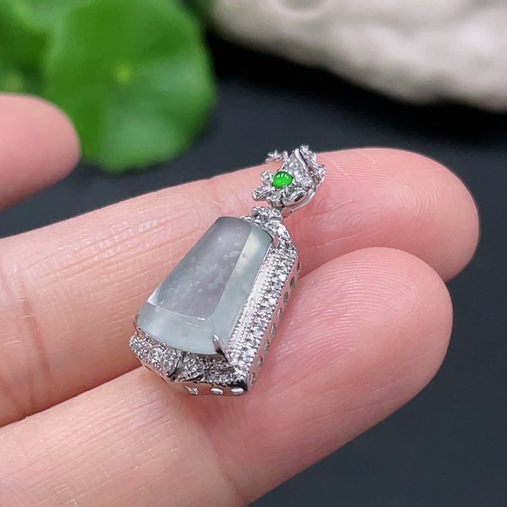 Jadeite Plain Pendant Setting Pendant Main Body 18K Gold Chain Not Gold Total Product Weight About 3.18g