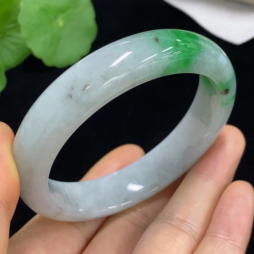 Jadeite Round Bangle Size 54.7 Total Weight Approx. 56.98g