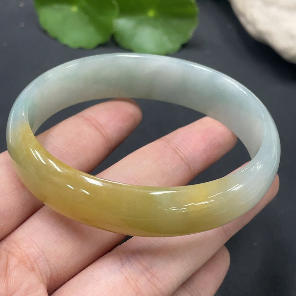 Jadeite Concubine Bracelet Size 58.8/51mm Undetermined Color Origin Total Weight 42.219g