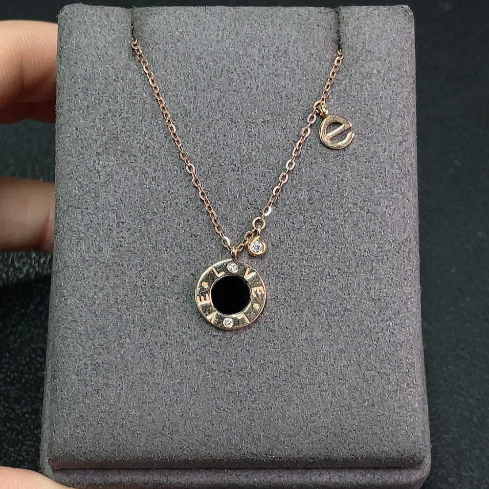 Agate Necklace Non-Diamond 18K Gold Total Weight Approx. 2.55g