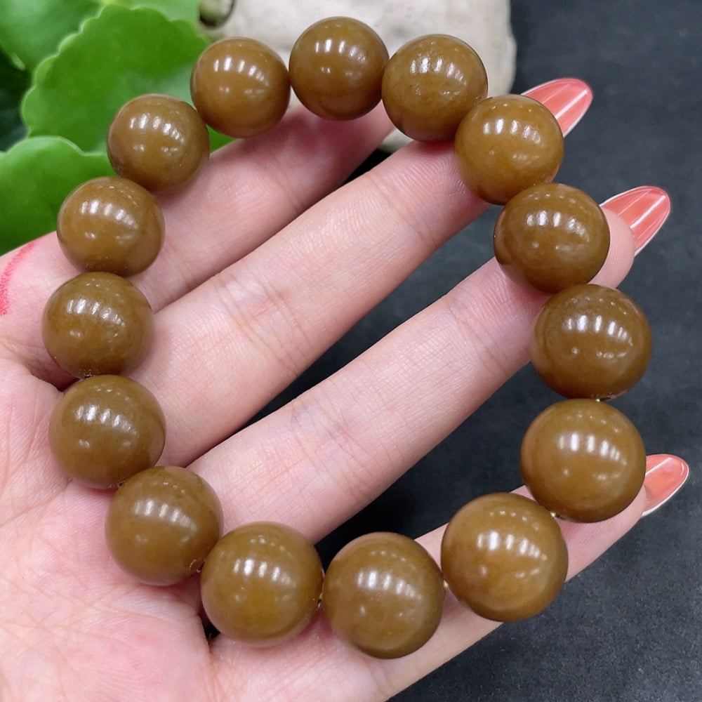 Hetian Jade Bracelet, approx. 13.6mm, total weight approx. 61.3g