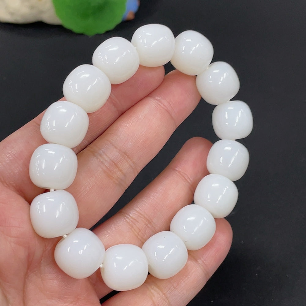 Hetian Jade Bracelet, approx. 13.8mm, total weight approx. 70g
