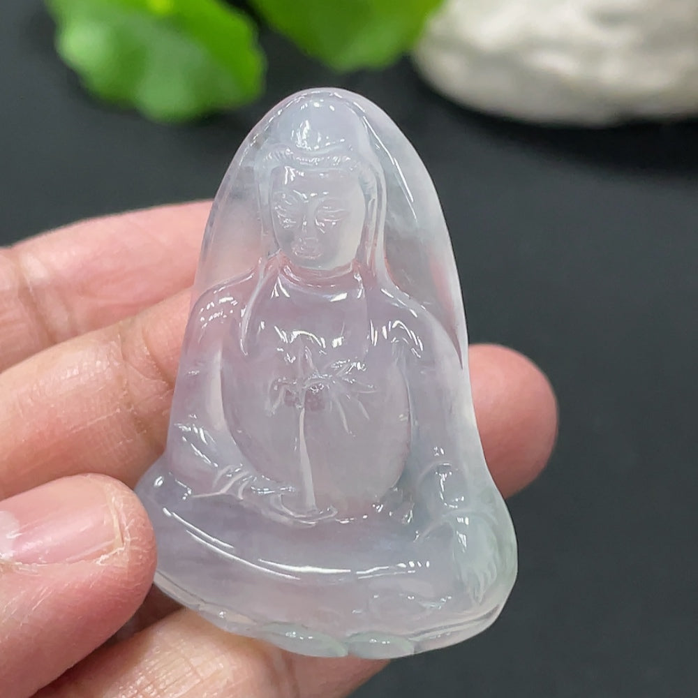 Jadeite Guanyin Pendant Total Weight Approx.10.16g