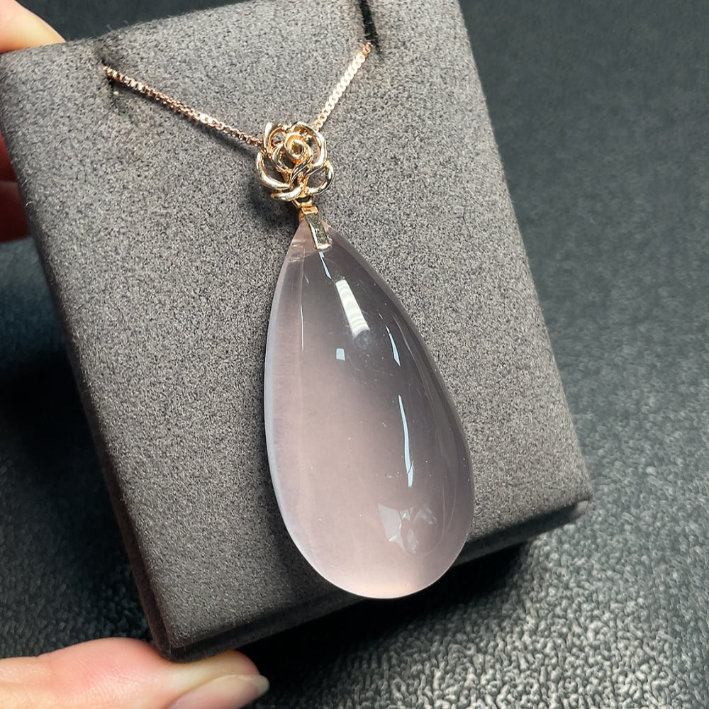 Crystal Pendant Non-Gold Chain 18K Pendant Total Weight Approx. 24.40g Including Chain