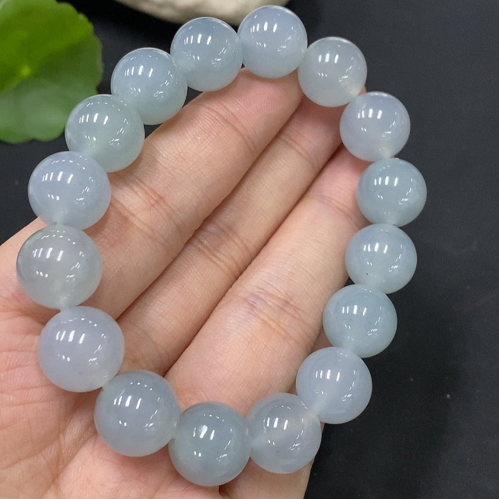 Jadeite Beads Bracelet, Approx. 12.3mm, Total Weight Approx. 51.62g