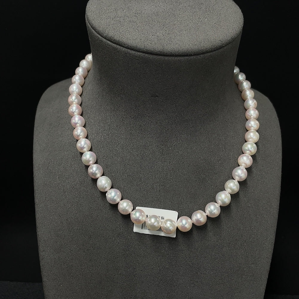 Seawater pearl necklace non-gold setting total weight about 44.27g size about 8.6mm