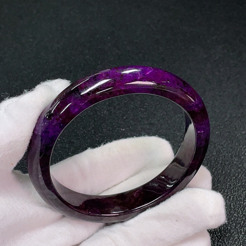 Sugilite Bracelet Purple Only with Other Mineral Components Total Weight Approx. 51.6g Size About 57.8mm (Mineral)