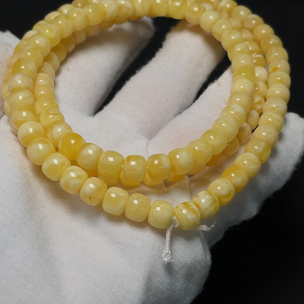 Amber Beeswax Pearl Strand