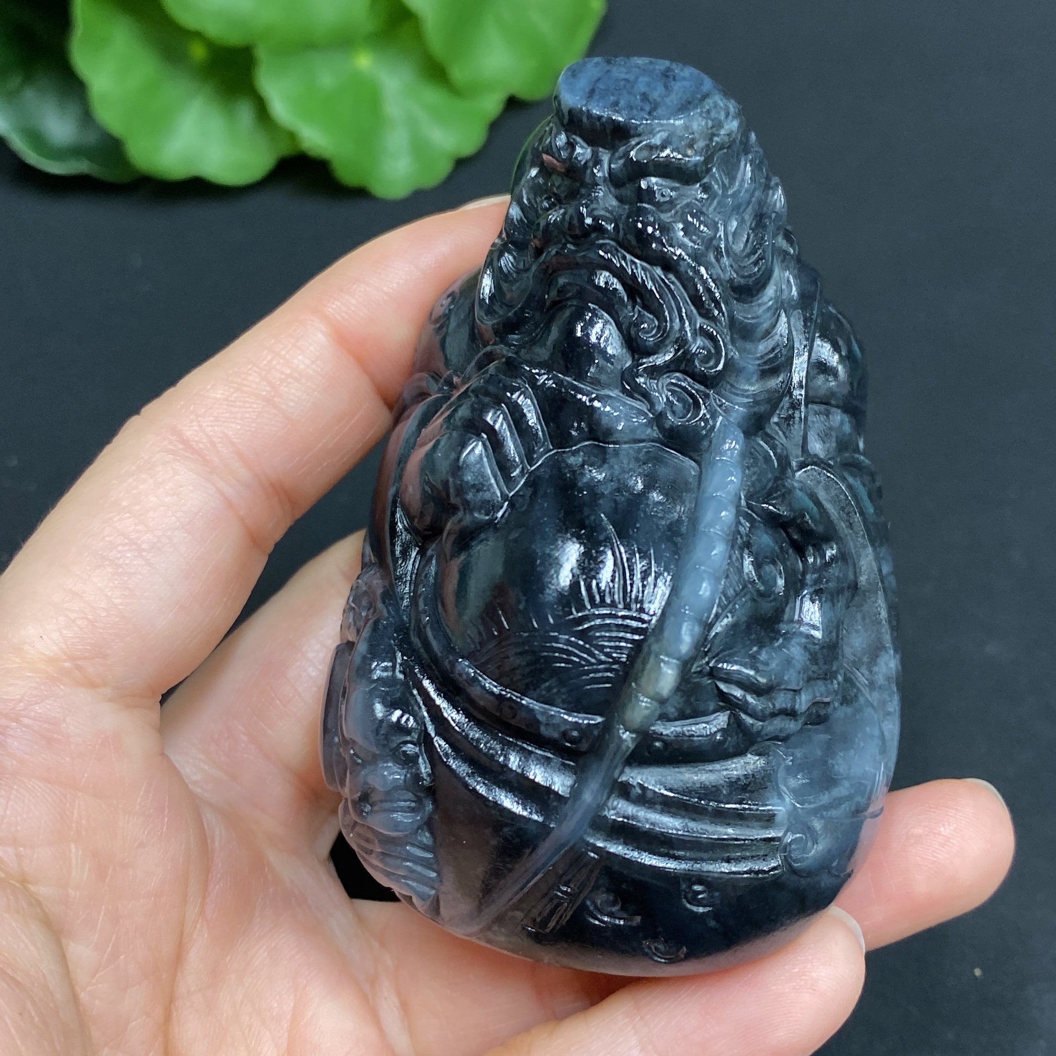 Hetian Jade Handheld Piece - Zhong Kui, Total Weight Approx. 172.4g
