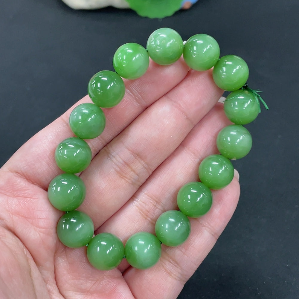 Hetian Jade Bracelet, Approx. 12mm, Total Weight About 43.6g