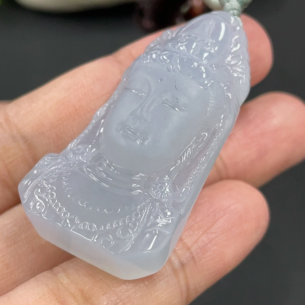 Jadeite Pendant Guanyin Including Rope | Huiliu Certified