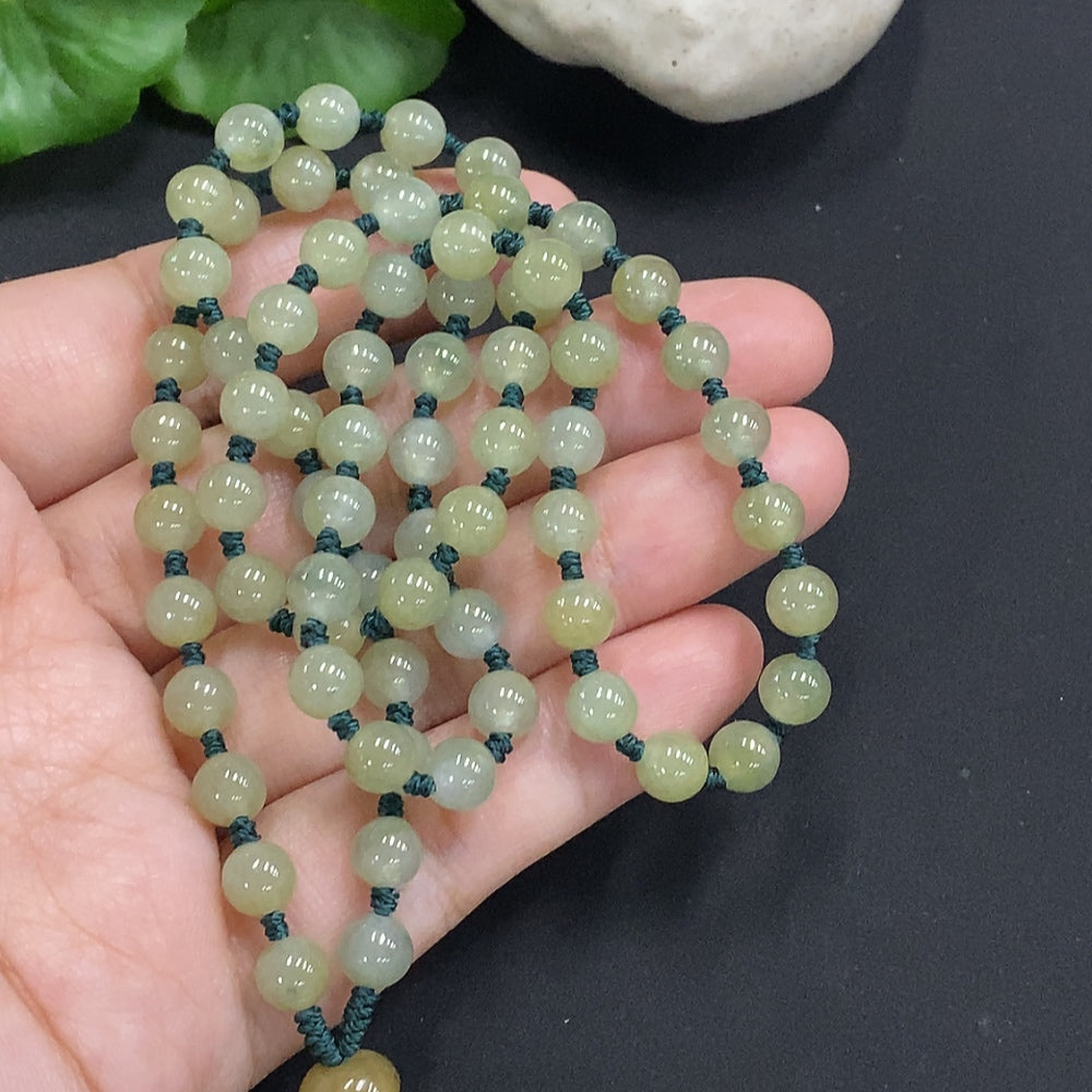 Jadeite Flower of Wealth and Honor Pendant with Chain, Total Weight Approximately 75.9g