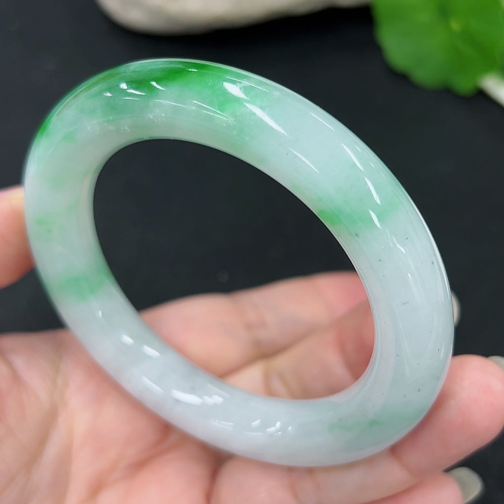 Jadeite Round Bangle Size 52.8 Total Weight Approx. 64.2g