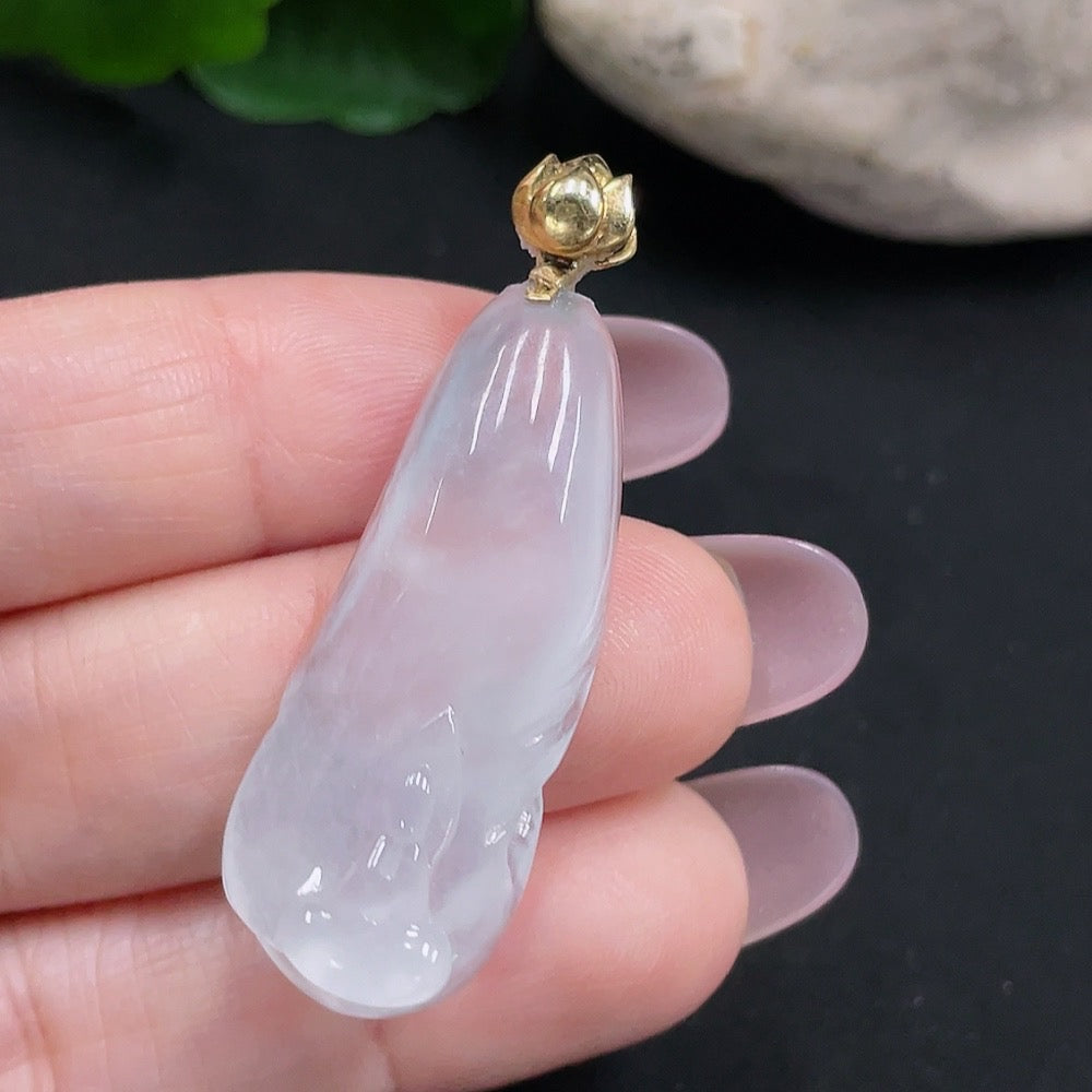 Jadeite Enlightenment Pendant 74% Content . | Huiliu Certified