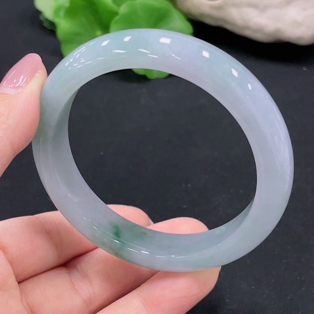 Jadeite Round Bangle Size 56.5 Total Weight 56.961g