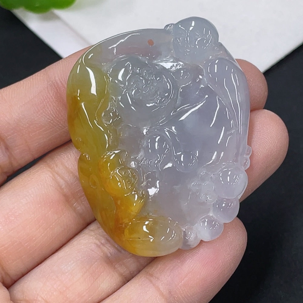 Jadeite Pendant Buddha, Total Weight Approx. 20.48g