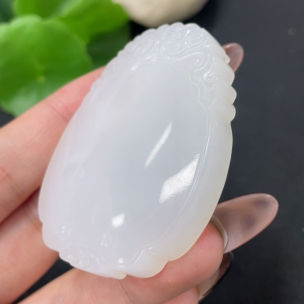 Hetian Jade Pendant Antique Plaque Total Weight About 43.6g