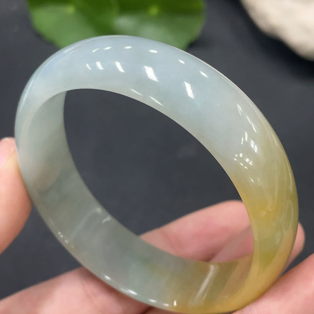 Jadeite Concubine Bracelet Size 58.8/51mm Undetermined Color Origin Total Weight 42.219g