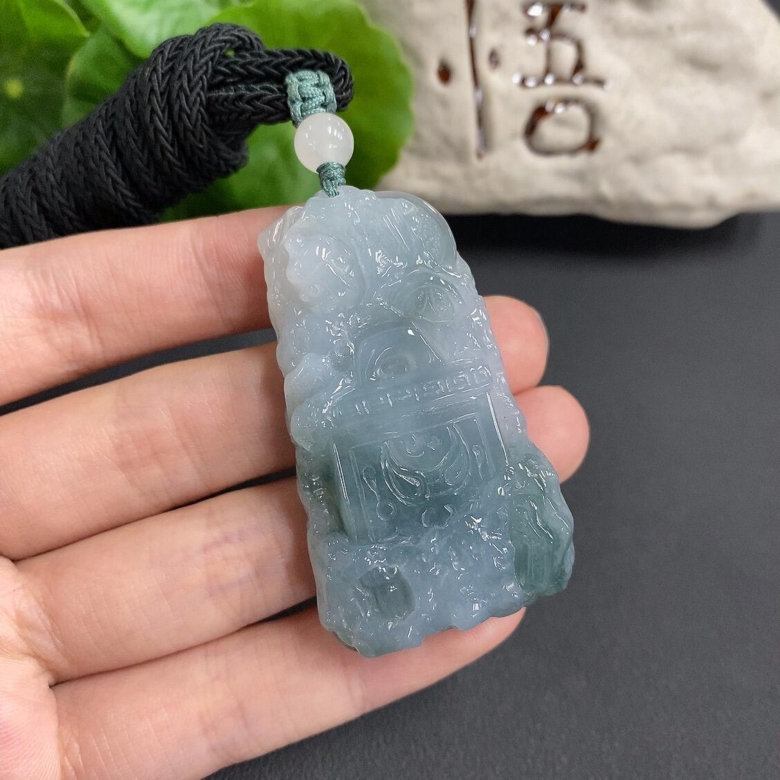 Jadeite Pendant with Veins