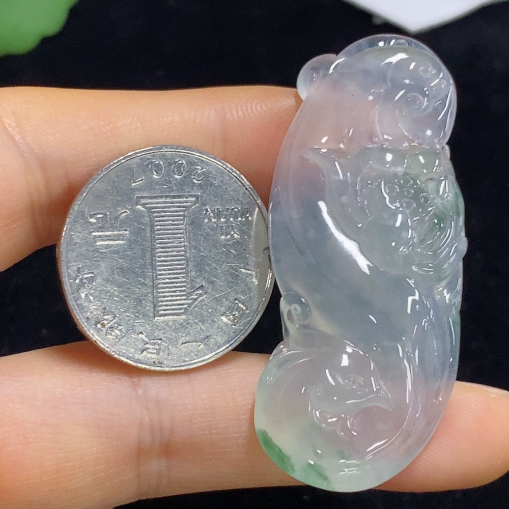 Jadeite Lotus Pendant Total Weight Approx. 16.26g