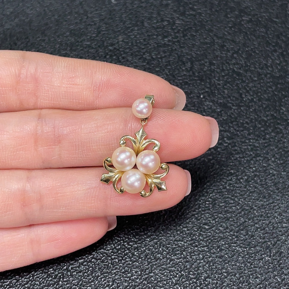海水真珠ペンダント 金含有量Au57% 総重量約3.1g サイズ約5.8mm