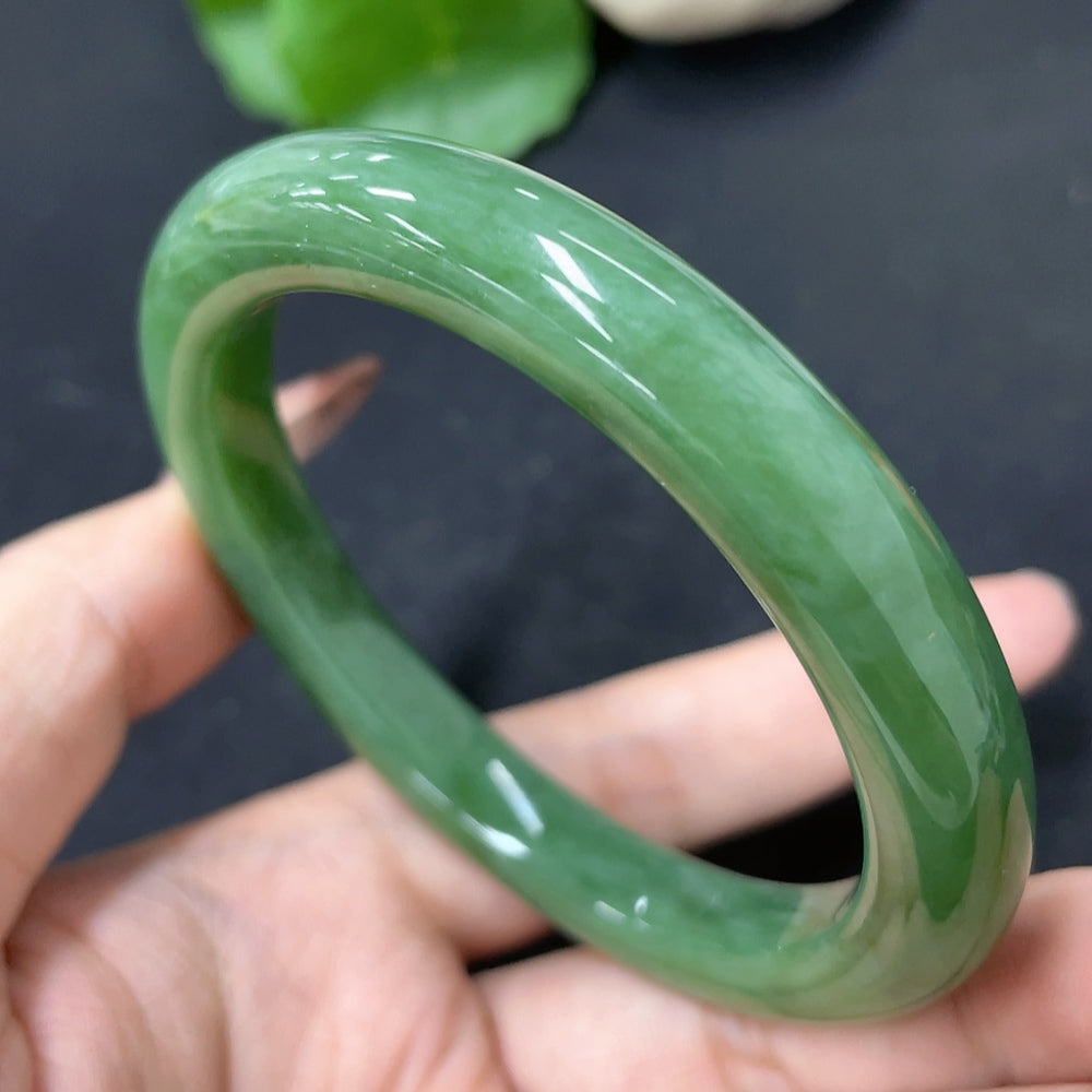 Hetian Jade Round Bracelet Size 56.3 Total Weight Approx. 41.3g