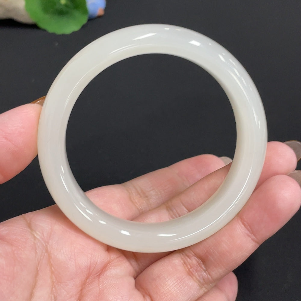 Hetian Jade Round Bracelet Size 58 Total Weight Approx. 54.3g