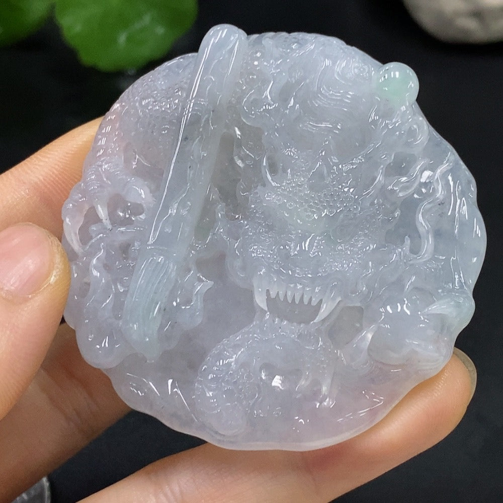 JadeiteDragon Pendant Total Weight Approximately 58.6g