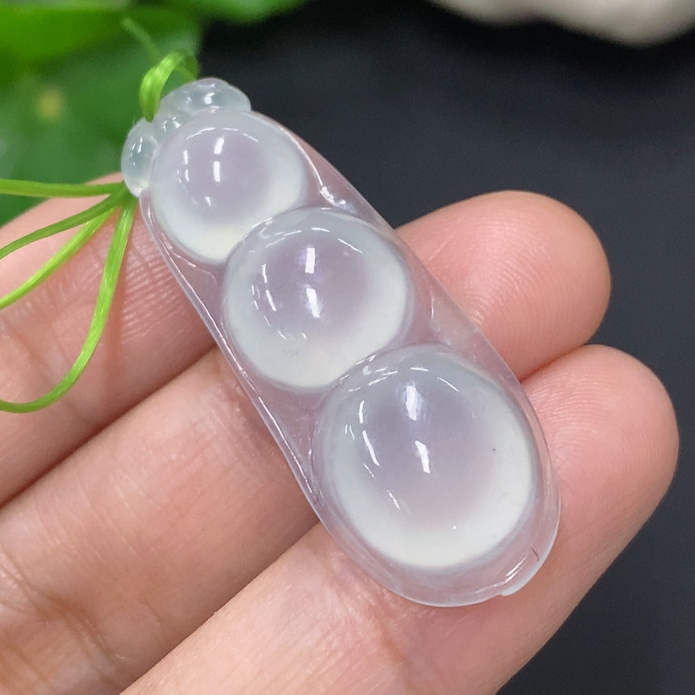 Jadeite Lucky Bean Pendant About | Huiliu Certified