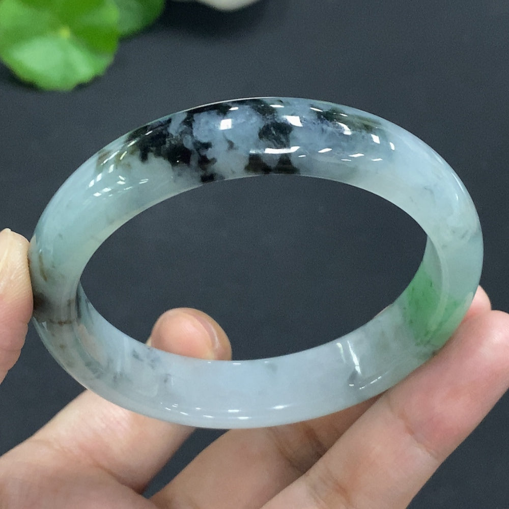 Jadeite Round Bracelet Size 55.5 Total Weight Approx. 49.1g (containing other mineral components)