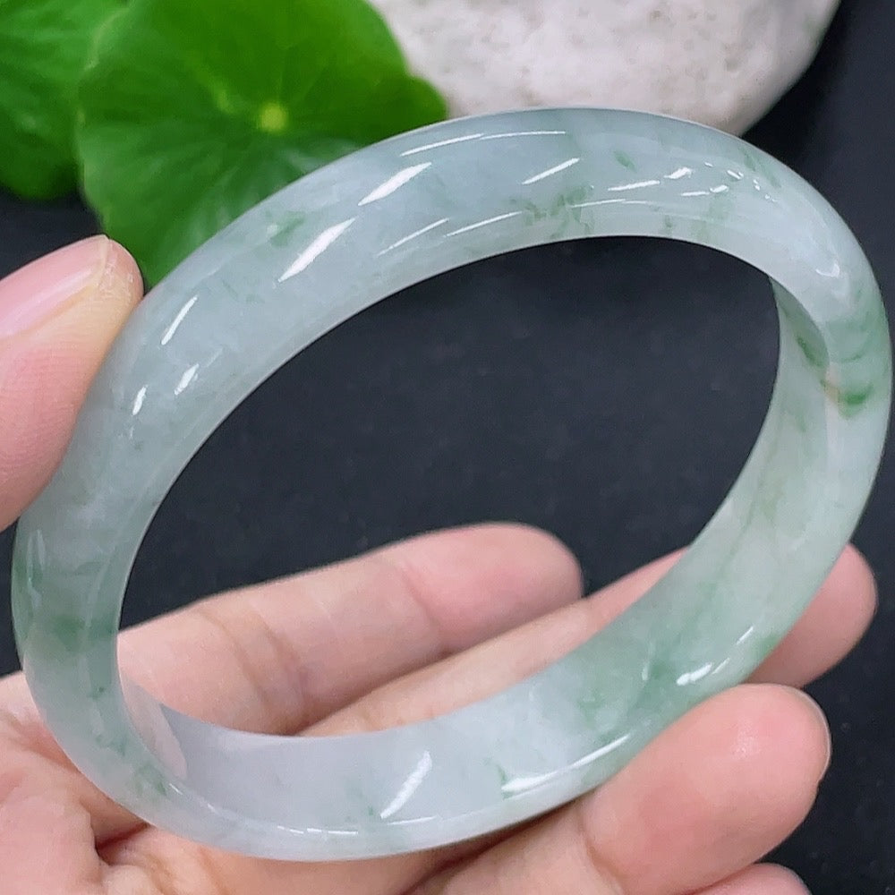 Jadeite Concubine Bangle Size 56.5/51.2mm Total Weight Approx. 37.5g