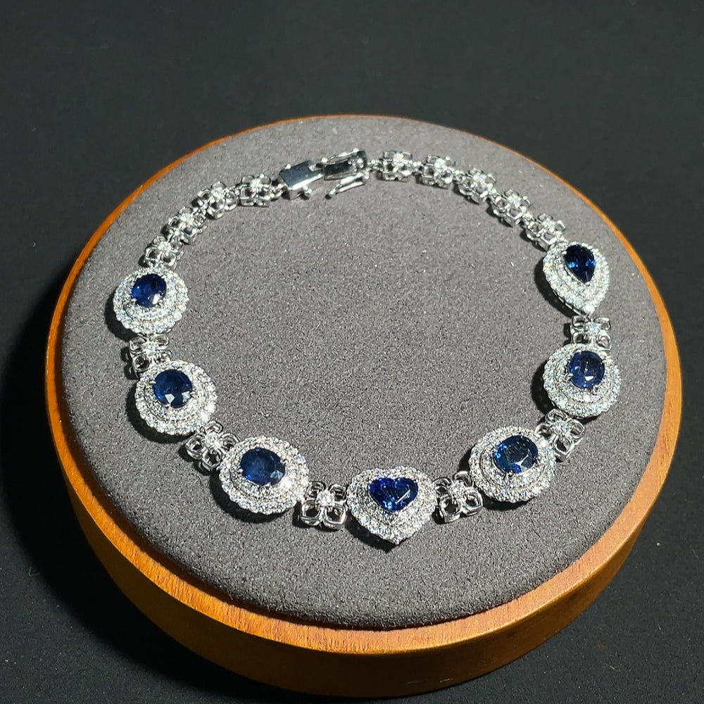 Sapphire Bracelet Non-Diamond 18K Gold