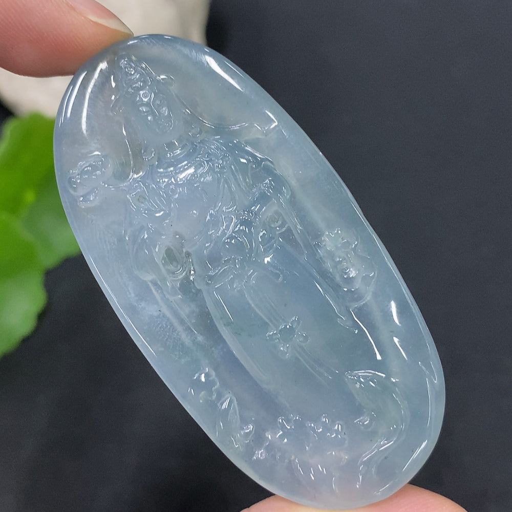 Jadeite Pendant Total Weight Approx.24.58g Guanyin