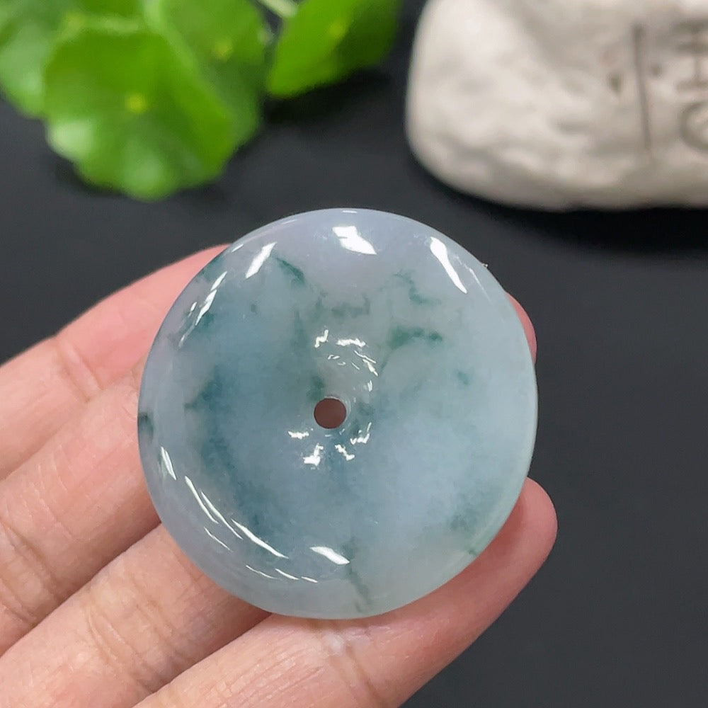 Jadeite Pendant Peace Buckle Approx 15.89g